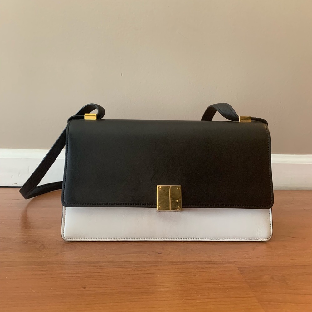 CELINE Phoebe Philo Calf Leather BiColor Box Bag